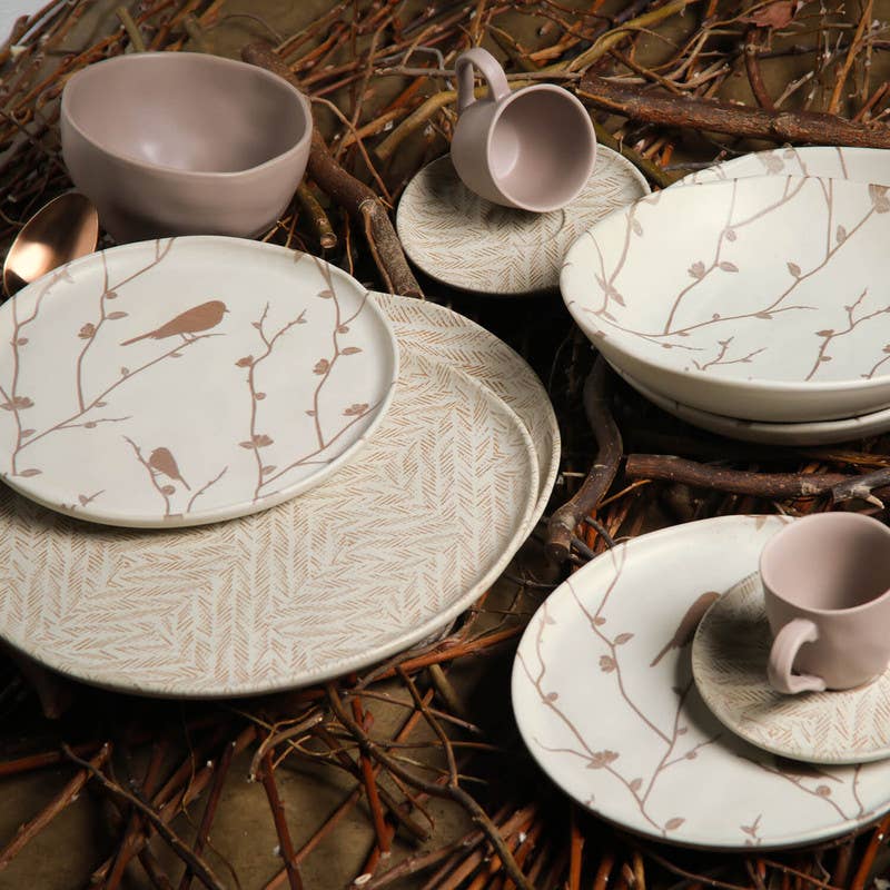 Dinner Plate 10.8" Ceramic Set of 6 Home Decor, Luar