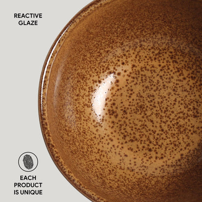 Soup Bowl 18.9 Oz Ceramic Home Decor, Djion: Brown / Stoneware