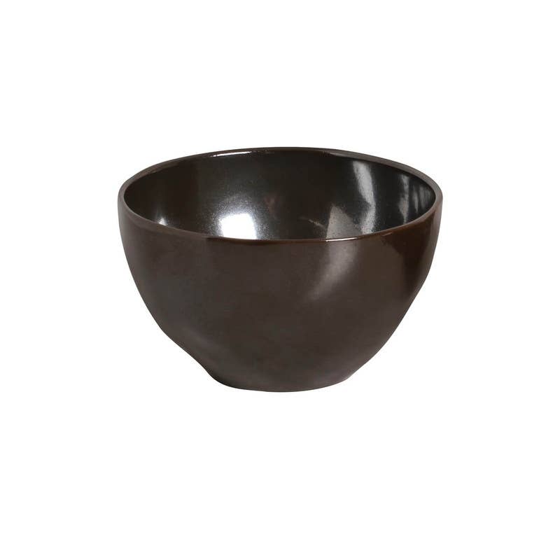 Soup Bowl 18.9 Oz Ceramic Home Decor, Metallica: Silver / Stoneware