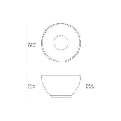 Soup Bowl 18.9 Oz Ceramic Home Decor, Djion: Brown / Stoneware