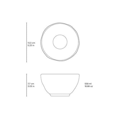 Soup Bowl 18.9 Oz Ceramic Home Decor, Metallica: Silver / Stoneware