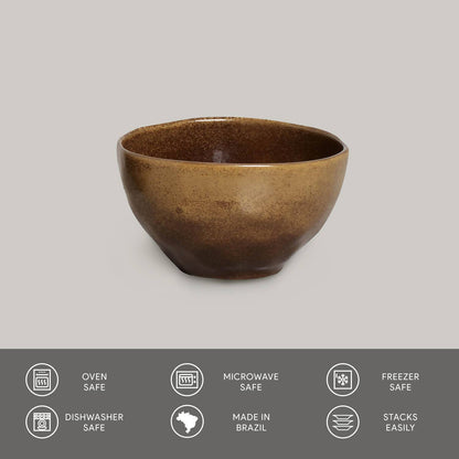 Soup Bowl 18.9 Oz Ceramic Home Decor, Djion: Brown / Stoneware
